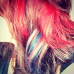 Funky, patriotic red, white, and blue hair! Stylist: Amy