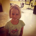 Adorable haircut on this lovely little client! Stylist: Amy